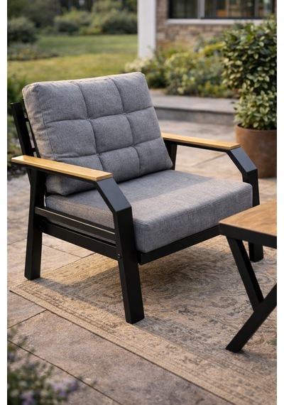 Ard & Garden Kavacık 2+1+1 Masalı Gri Bahçe Oturma Takımı Balkon, Teras, Veranda, Minderli Metal Koltuk Takımı Gri Ard & Garden Kavacık 2+1+1 Masalı Gri Bahçe Oturma Takımı Balkon, Teras, Veranda, Minderli Metal Koltuk Takımı Gri