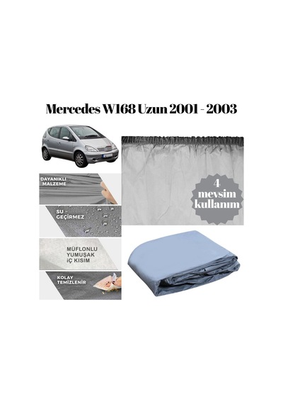 Guard Branda Mercedes A-serisi W168 Uzun Kasa 2001 2002 2003 Uyumlu Pvc Dikişsiz %100 Su Geçirmez 4 Mevsim Kullanım