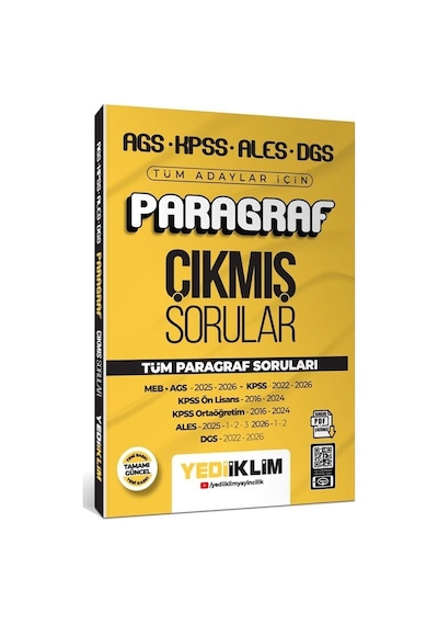 2027 Yediiklim 2027 Kpss Meb-ags Ales Dgs Paragraf Çıkmış Sorular Çözümlü