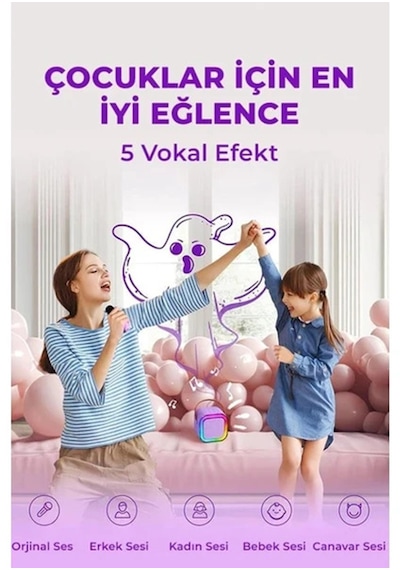 Carboon K12-2 Kablosuz Bluetooth Karaoke Hoparlör & Çift Mikrofon Seti