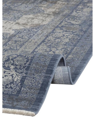 Salon Halısı Viskon Bambu Dokuma Halı Yumuşak Dokulu Modern Sık Dokuma Aura 2892 Lacivert