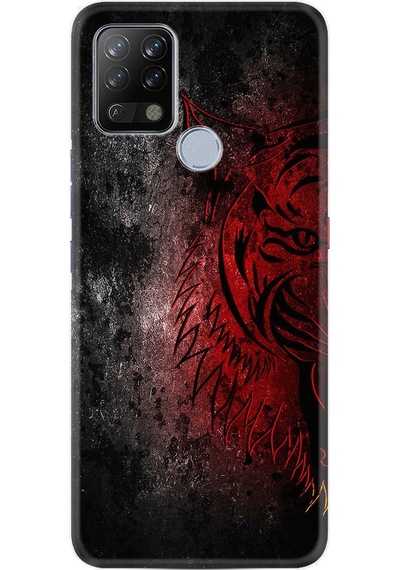 Tecno Pova Kılıf Silikon Desen Color Wolf 1704
