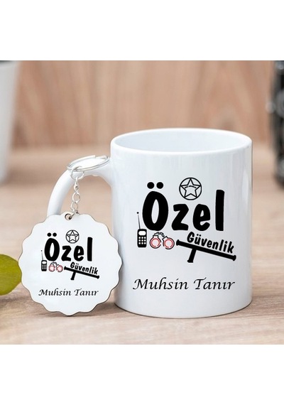 Özel Güvenlik Kupa Bardak Ve Anahtarlık