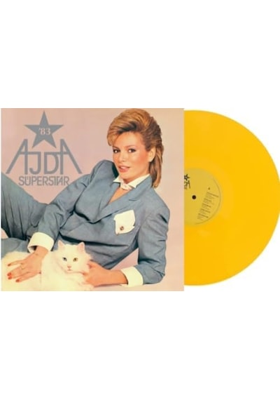 Ajda Pekkan Süperstar &apos 83 Sarı Renkli Plak, Vintage Türk Pop Müzik Albümü Lp