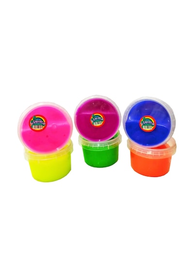 Limmy Slime Oyun Jeli Yuvarlak Kutu Polymer Slime Eğitici Oyun Seti 6'lı Set 170gr