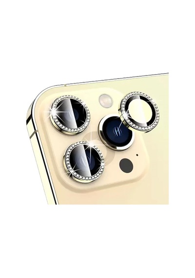 BİNANO Apple Uyumlu iPhone 14 PRO/14 PRO MAX TAŞLI GOLD KAMERA