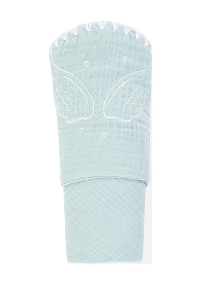 Wellgro Kapüşonlu Müslin Bebek Havlusu, Mint