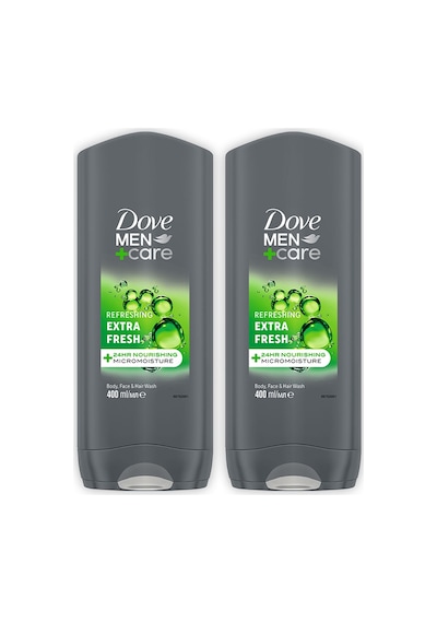 Dove Men +care Duş Jeli Body, Face&hair Extra Fresh 400 Ml X2