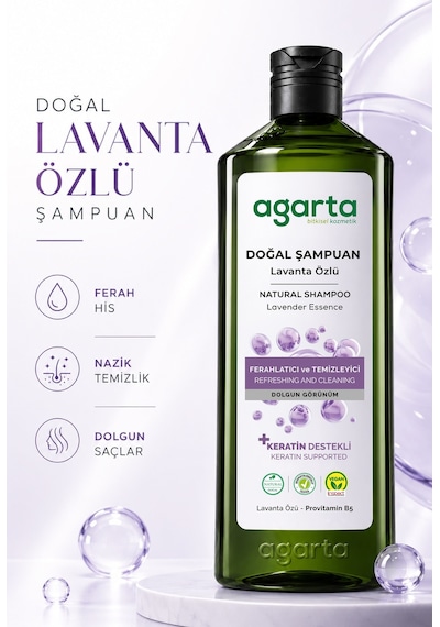 Agarta Doğal Lavanta Özlü Yağ Dengeleyici Şampuan 400 ML