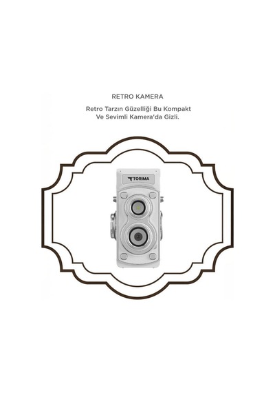 Torima CMR44 Mini Retro Dijital Fotoğraf Makinesi Beyaz