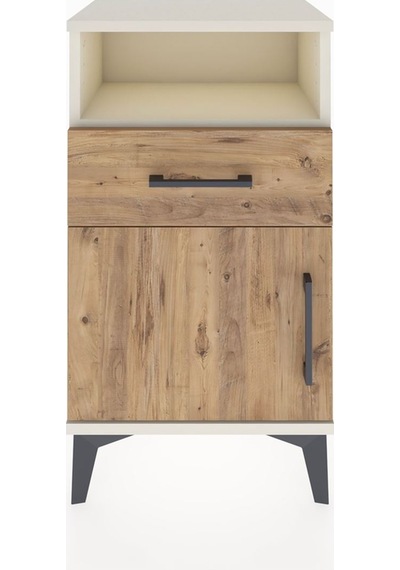 Arges Komodin 2 Raflı Tek Çekmeceli Tek Kapaklı 44x30x80 Aytaşı-çam Aytası
