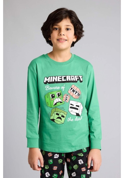 Defacto %100 Pamuklu Mınecraft 2'li Pijama Takımı Erkek Çocuk G9975A826SP