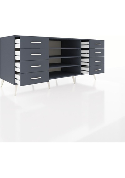 Kronos Konsol 3 Raflı 8 Çekmeceli 176x59x83 Antrasit-antrasit/antrasit Antrasit/antrasit Kronos Konsol 3 Raflı 8 Çekmeceli 176x59x83 Antrasit-antrasit/antrasit Antrasit/antrasit