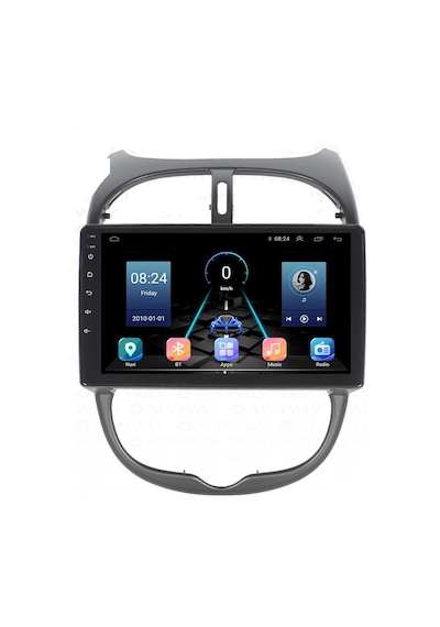 Celali Tuning Peugeot 206 2002-2010 Android 12 Carplay Navigasyon Multimedya - 8gb Ram 128gb Hdd