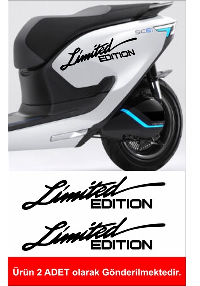 Limited Edition 2 Adet Sticker - Araba Oto Motosiklet Karavan Cam Sticker - 00305 20X5 Cm