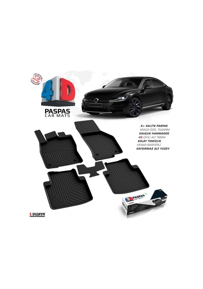 S-dizayn Vw Arteon 4d Havuzlu Paspas 2017 Üzeri A+ Kalite