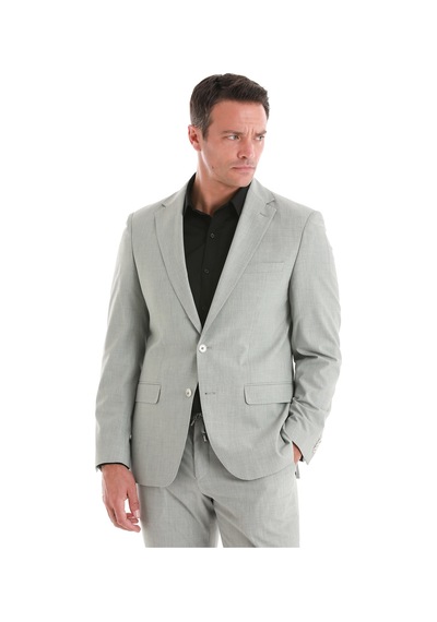 Hatemoğlu Gri Slim Fit Desenli Mono Yaka Klasik Takım Elbise 33202024c005 328 Gri