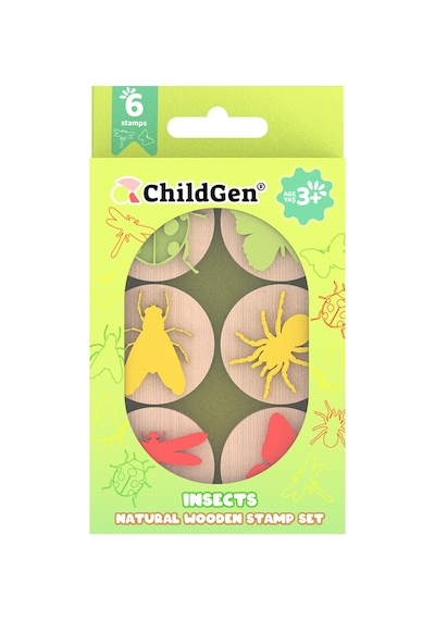 Childgen Böcekler Ahşap Damga Seti