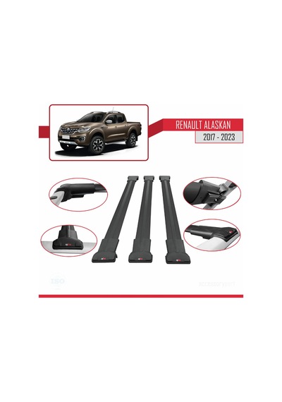 Renault Alaskan 2017-2023 Arası İle Uyumlu Fly Model Ara Atkı Tav