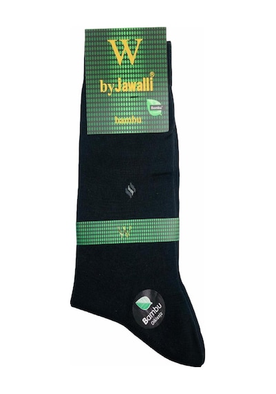 By Jawalli BAMBU Dikişsiz Erkek Soket Çorabı-Siyah