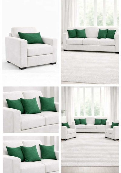Kadife Dokulu Koyu Yeşil Renk Kırlent Yastık Kılıfı 2 Adet 50 X 30 Cm