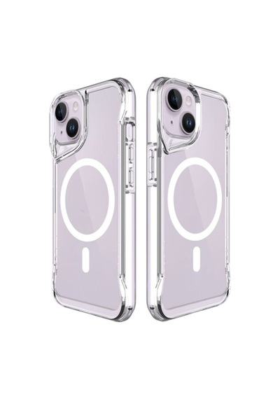 Apple Uyumlu iPhone 14 Plus Kılıf Zore M-safe Şarj Özellikli T-max M-safe Kapak Renksiz