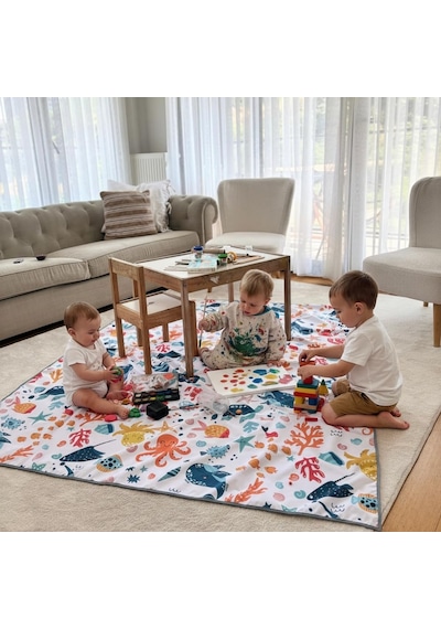 Sıvı Geçirmez Çok Amaçlı Yer Örtüsü Splat Mat Mama Sandalyesi Altı, Yemek, Boyama Ve Oyun İçin Zemin Koruyucu, Makinede Yıkanabilir 145x100 Cm Çok Renkli Sıvı Geçirmez Çok Amaçlı Yer Örtüsü Splat Mat Mama Sandalyesi Altı, Yemek, Boyama Ve Oyun İçin Zemin Koruyucu, Makinede Yıkanabilir 145x100 Cm Çok Renkli