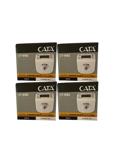 Ayrex Cata Ct-9182 Dijital Zaman Saati, 3680w, 16 Amper, Beyaz Ct-9182