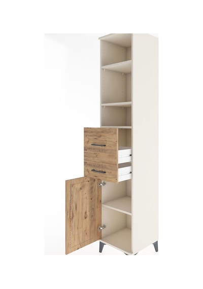 Hyperion Dolap 4 Raflı 2 Çekmeceli Tek Kapaklı 44x44x221 Aytaşı-çam Aytası