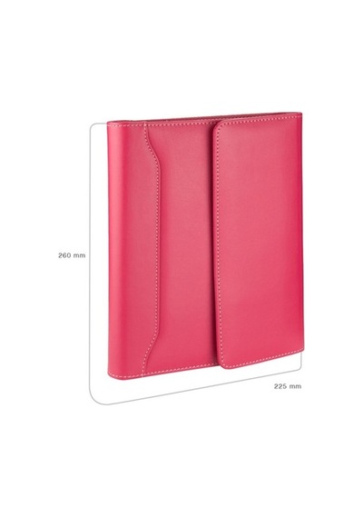 Organizer Ajanda Tarihsiz Kareli 22x26 CM - Fuşya