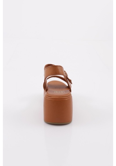 Dgn 6002 Kadin Kalin Taban Sandalet Taba