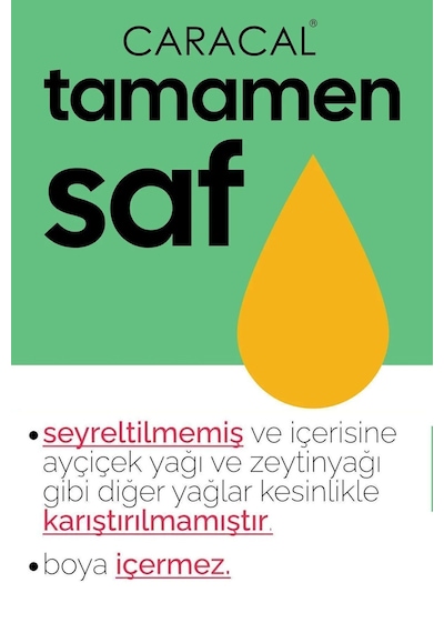 Caracal Hint Yağı Soğuk Sıkım %100 Saf Doğal Saç Yüz Kaş Kirpik Cilt Bakım Yağı 100 Ml