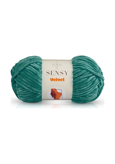 Sensy Premium Velvet El Örgü İpi Battaniye İpi Kazak Ipi Bebek İpi Battaniye İpi Kadife İp Zümrüt Yeşili