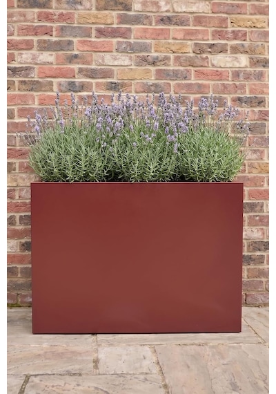 Zenith 80x20x60 Cm Metal Dikdörtgen Saksılık - İç Ve Dış Mekan Modern Saksı Kiremit Diğer