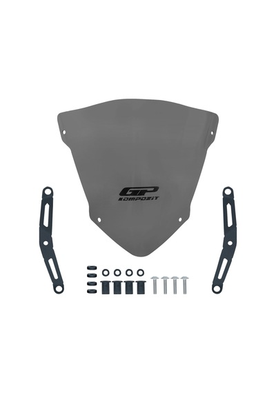 Gp Kompozit Yamaha Mt-25 2020-2026 Uyumlu Spor Ön Cam Gri 23cm