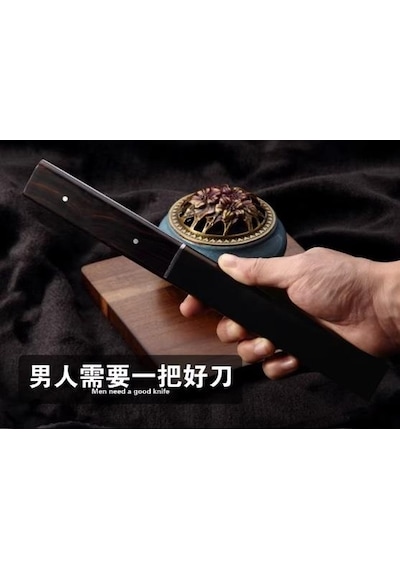 Japon Kamp Samurai Damascus Tanto Nadir Siyah