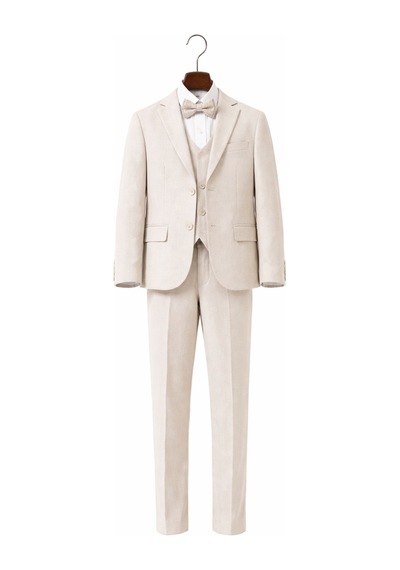 Ahengim Erkek Çocuk Slim Fit Premium Damatlık Smokin Takım Elbise Ak4000 Bej