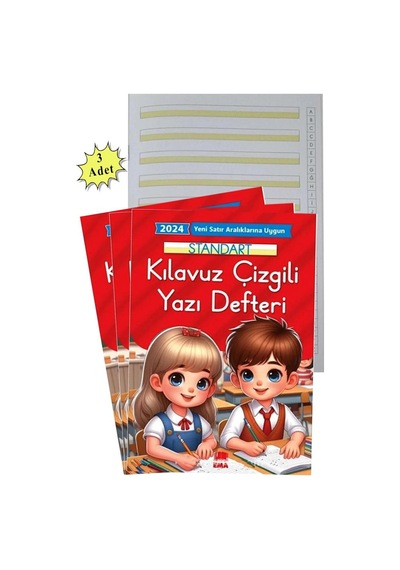 Yeni Müfradat Güzel Yazı Defteri Orta Boy 16.5x24 24 Yaprak 3 Adet