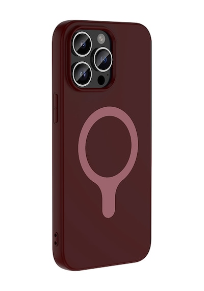 Apple iPhone Uyumlu 14 Pro Max Kılıf M-safe Şarj Özellikli Zore Aris Silikon Kapak - Mürdüm