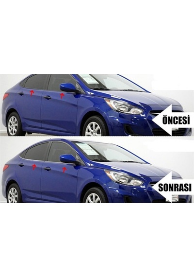 Mytuning Accent Blue 2011-2020 Krom Cam Çıtası