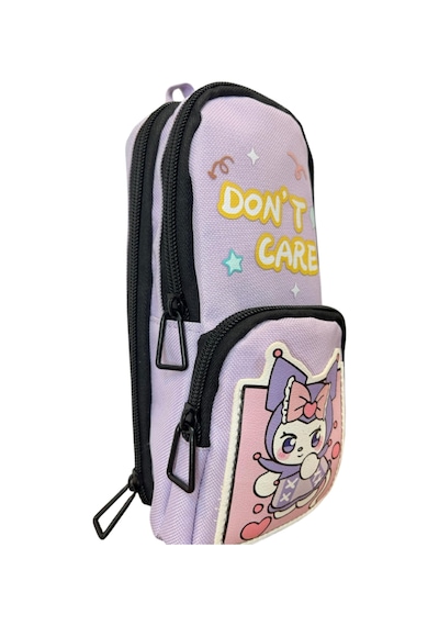 Sanrio Baskılı Kuromi My Melody Kırtasiye Kutusu Karikatür Mor Kalem Kutusu Büyük Kapasite Mor