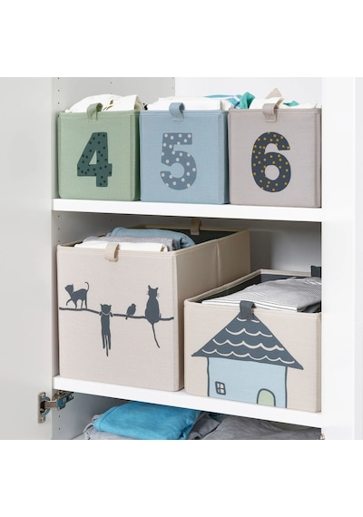 Ikea Barndröm Çocuk Depolama Kutusu 37 X 26 X 26 Cm Gri