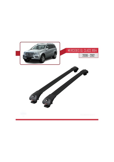 Mercedes Gl Class X164 2006-2012 Arası İle Uyumlu Ace-1 Ara Atkı Tavan Barı Siyah
