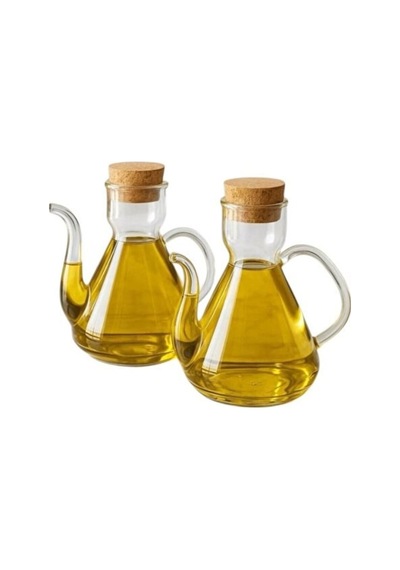 2 Li Borosilikat Cam Mantar Kapaklı Yağdanlık 500 Ml Liya Şeffaf