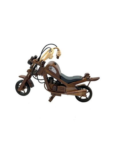 Dekoratif Ahşap Harley Davidson Motosiklet 28 Cm