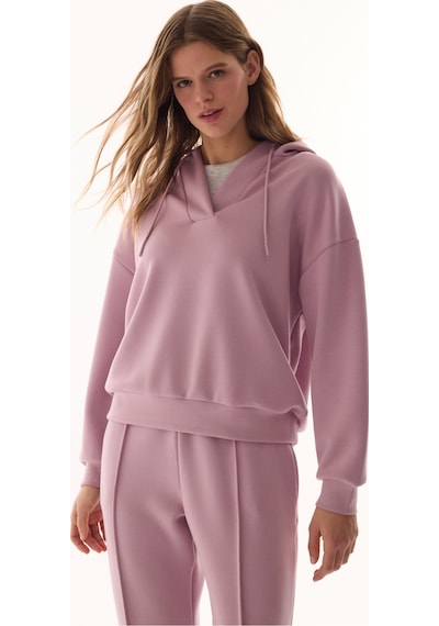 Penti Lila V Yaka Oversize Kapüşonlu Sweatshirt