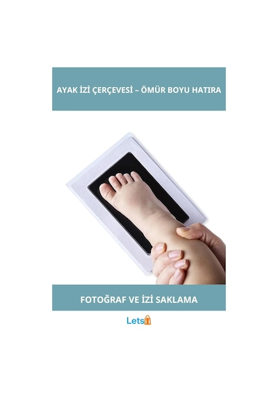 Bebek El Ayak İzi Fotoğraf Çerçevesi Mürekkepsiz Baskı Kiti İle Güvenli Anı Saklama Seti