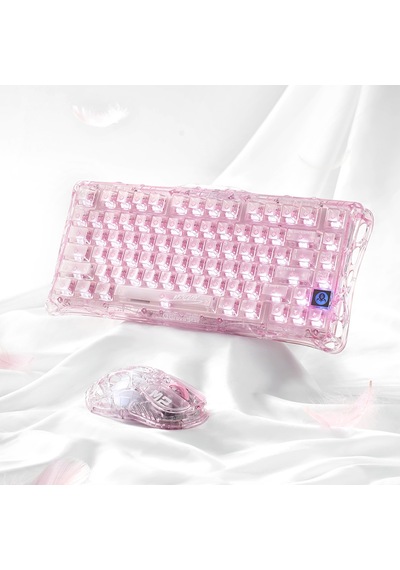 Gravastar Mercury K1 Lite Rgb Işıklı Kablosuz Mekanik Gaming Klavye, İngilizce Q, Crystal Rose