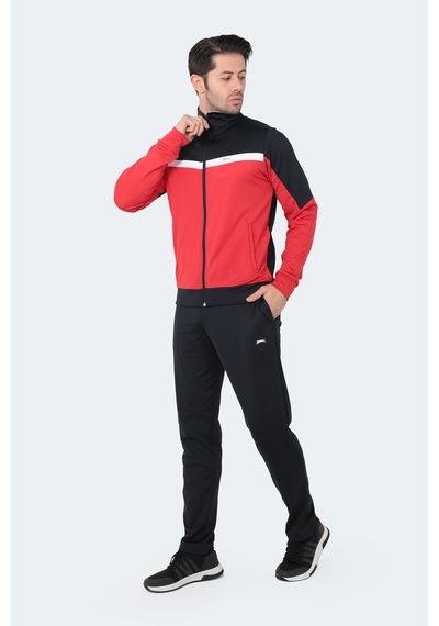 Slazenger Ramos Erkek Fermuarlı Dik Yaka Cepli Lacivert Eşofman Takımı Lacivert