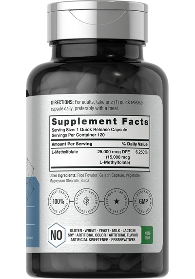 Horbaach L-methylfolate Mthf 15000mcg 120 Caps